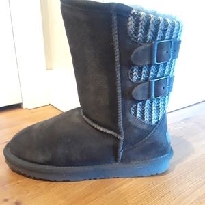 Gray furry slip-on boots - Dream Pairs